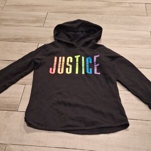 🍁Justice Black and Rainbow Hoodie🐠